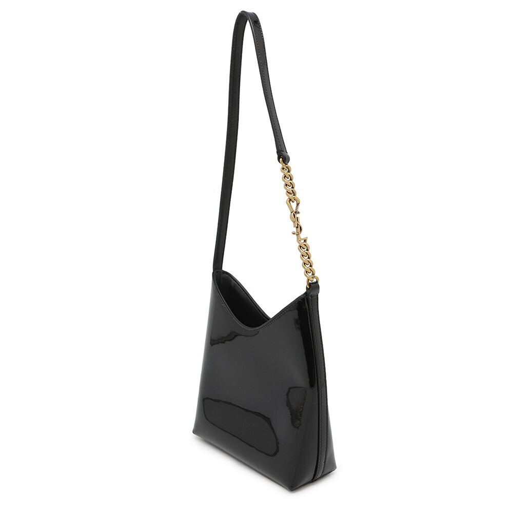 Saint Laurent Paris Shoulder Bag Hobo Patent Vernis Leather Black - Picture 2 of 12